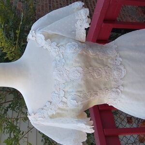 Vintage Floral Lace Wedding  Dress